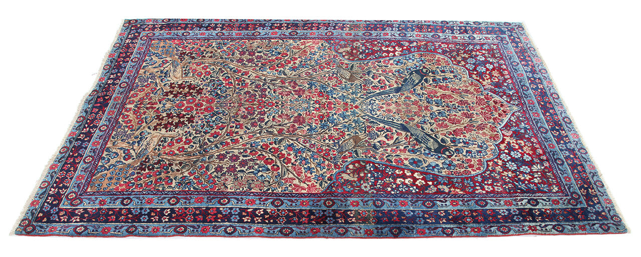 Tappeto Kerman Antico Persiano Autentico | Annodato a Mano 225x145cm