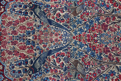 Tappeto Kerman Antico Persiano Autentico | Annodato a Mano 225x145cm - CarpetLiving