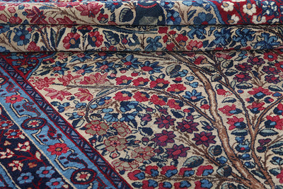 Tappeto Kerman Antico Persiano Autentico | Annodato a Mano 225x145cm - CarpetLiving