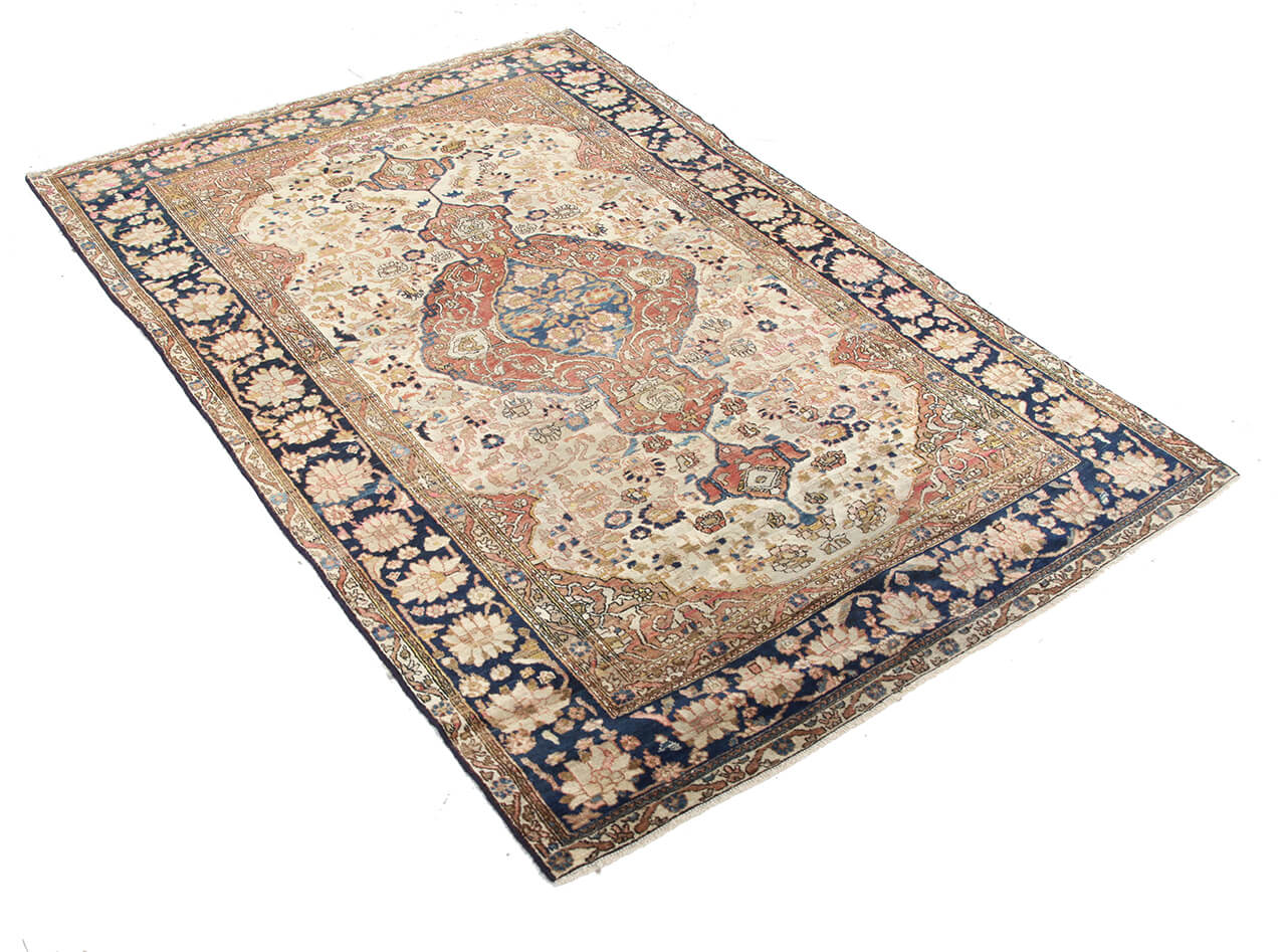 Authentic Antique Persian Isfahan Rug | Hand-Knotted 205x130cm