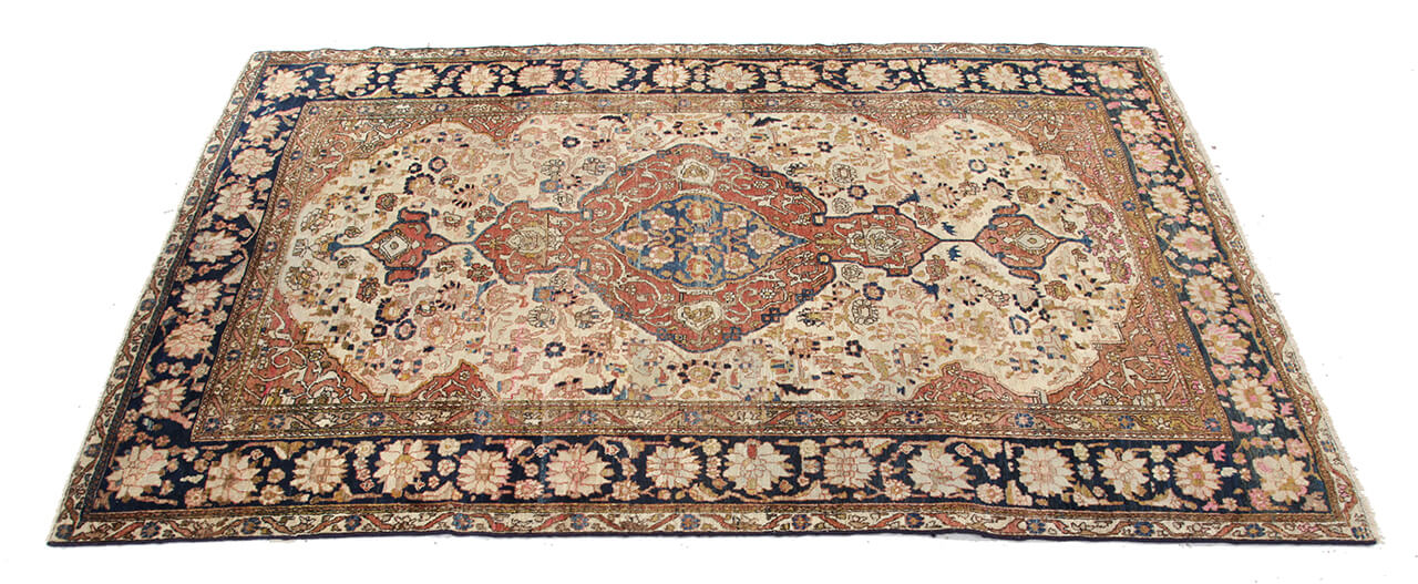 Authentic Antique Persian Isfahan Rug | Hand-Knotted 205x130cm