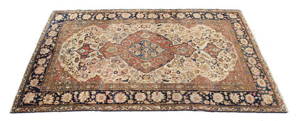 Authentic Antique Persian Isfahan Rug | Hand-Knotted 205x130cm