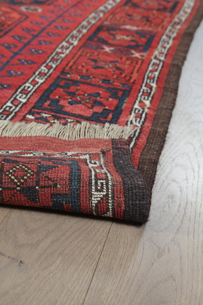 Tappeto Orientale Bouchara Antico: Autentico Tappeto Turcomanno 356x270cm