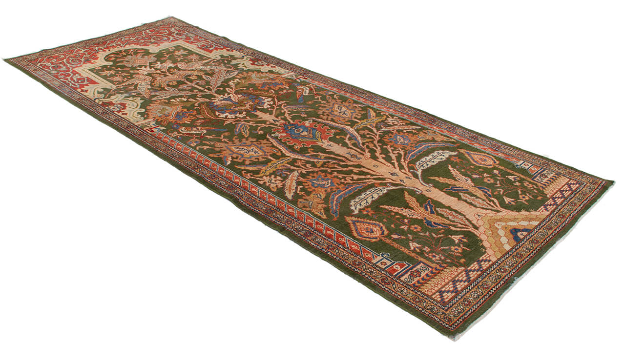 Tappeto Mahal Antico Persiano Autentico | Annodato a Mano 361x186cm