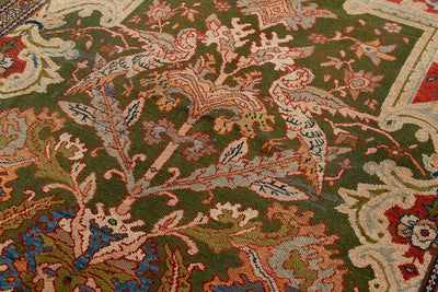 Tappeto Mahal Antico Persiano Autentico | Annodato a Mano 361x186cm - CarpetLiving