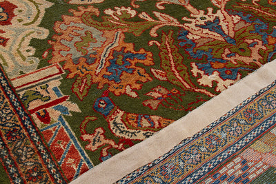 Tappeto Mahal Antico Persiano Autentico | Annodato a Mano 361x186cm - CarpetLiving