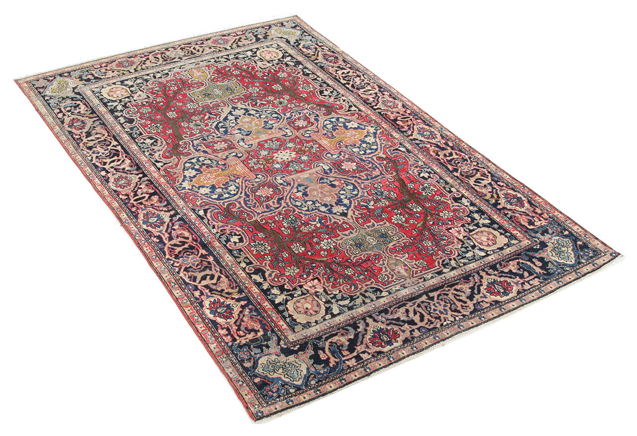 Authentic Antique Persian Isfahan Rug | Hand-Knotted 200x129cm