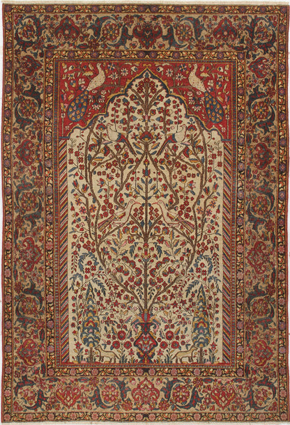 Authentic Antique Persian Isfahan Rug | Hand-Knotted 200x132cm