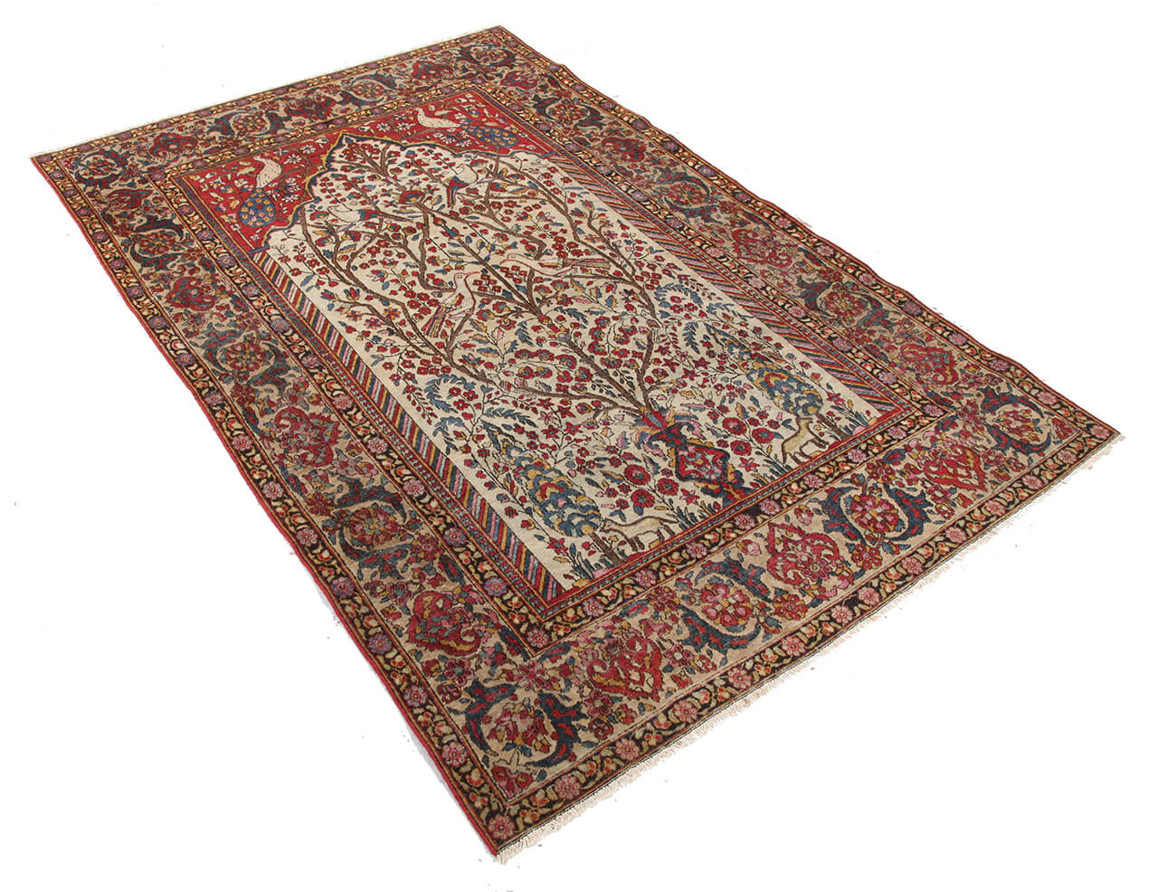 Authentic Antique Persian Isfahan Rug | Hand-Knotted 200x132cm