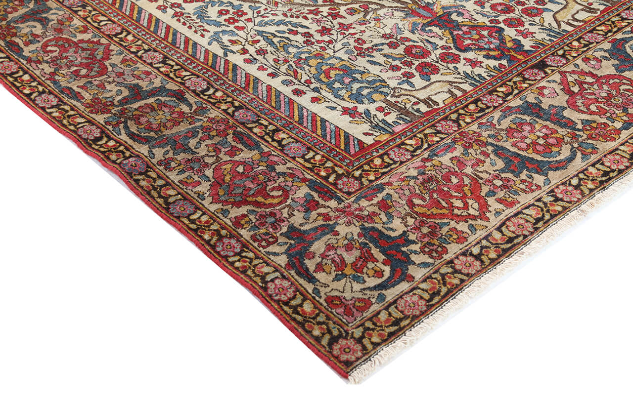 Authentic Antique Persian Isfahan Rug | Hand-Knotted 200x132cm