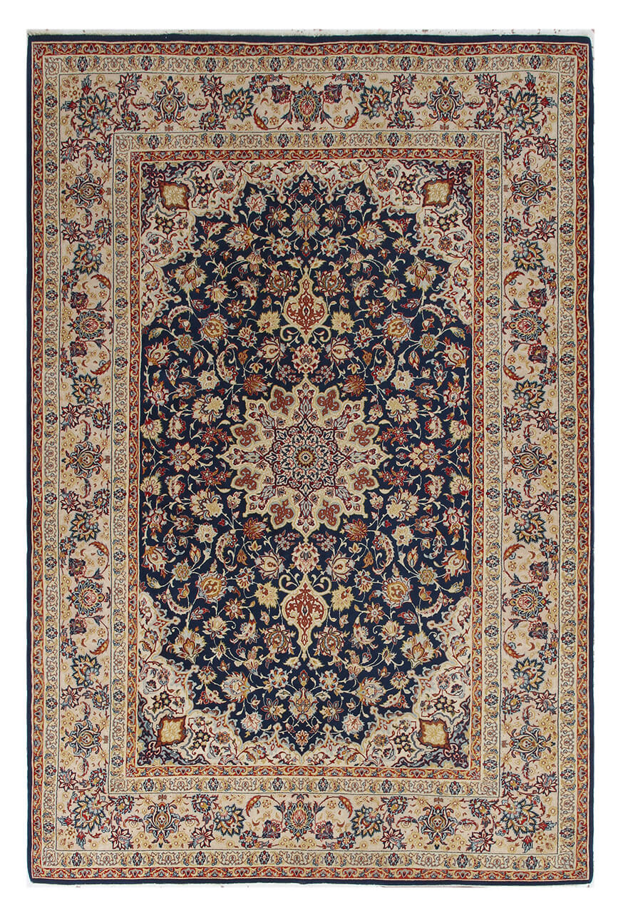 Authentic Antique Persian Isfahan Rug | Hand-Knotted 225x150cm
