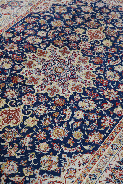Authentic Antique Persian Isfahan Rug | Hand-Knotted 225x150cm