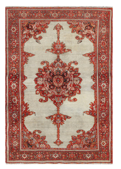 Authentic Antique Persian Malayer Rug | Hand-Knotted 186x130cm