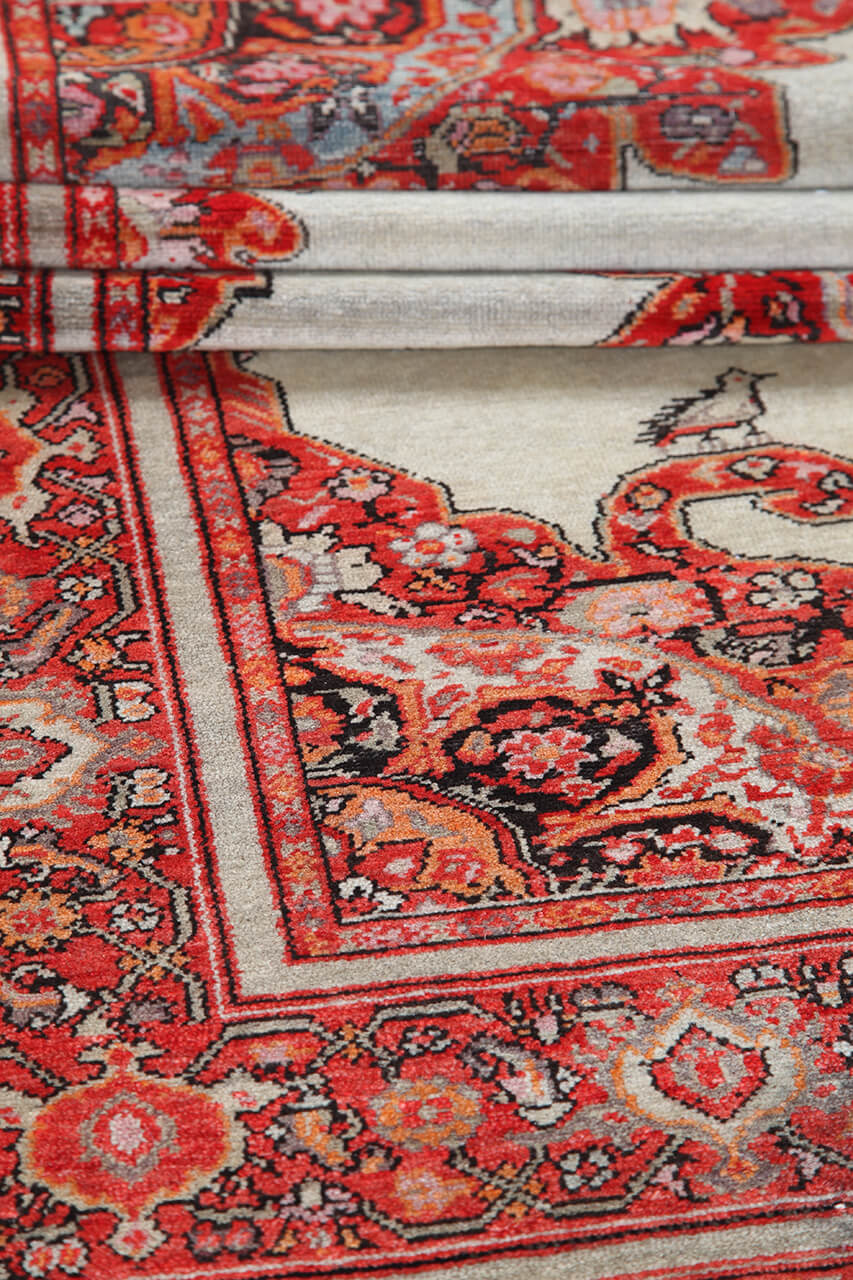 Authentic Antique Persian Malayer Rug | Hand-Knotted 186x130cm