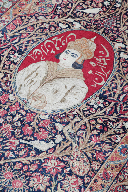 Tappeto Kerman Antico Persiano Autentico | Annodato a Mano 211x135cm