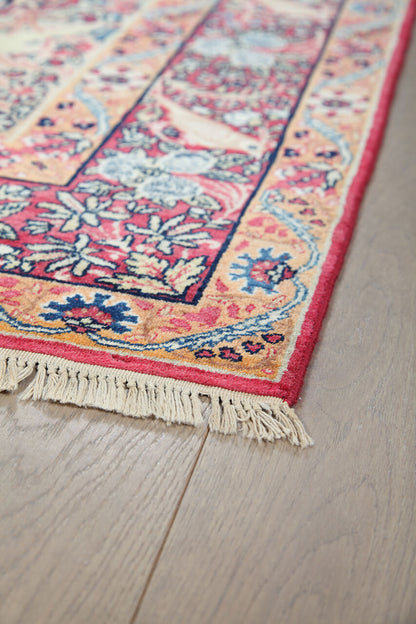 Tappeto Kerman Antico Persiano Autentico | Annodato a Mano 211x135cm