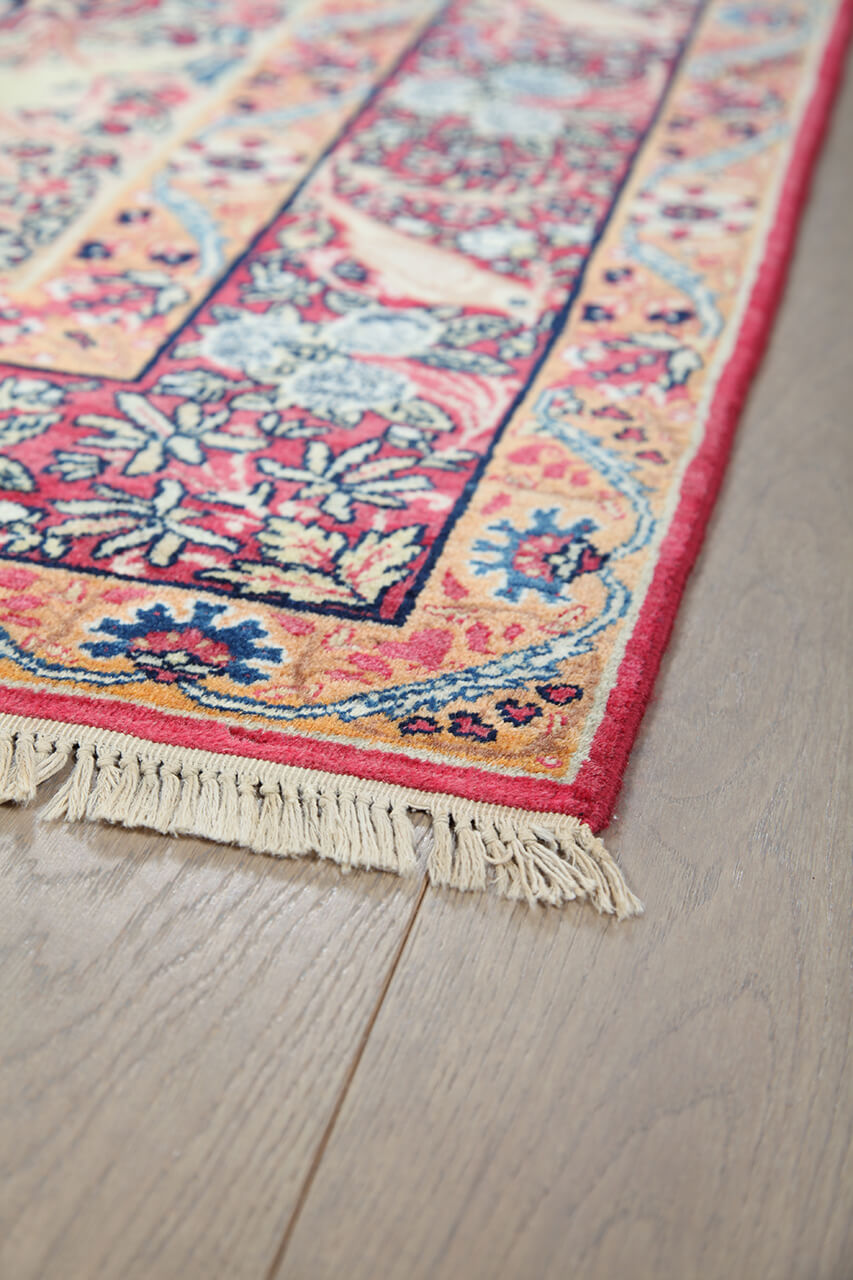 Tappeto Kerman Antico Persiano Autentico | Annodato a Mano 211x135cm