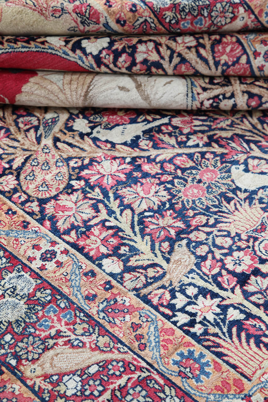 Tappeto Kerman Antico Persiano Autentico | Annodato a Mano 211x135cm