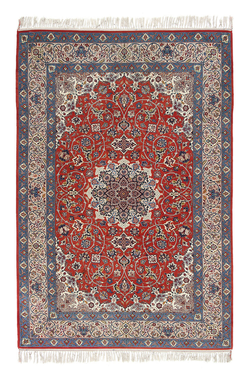 Authentic Antique Persian Isfahan Rug | Hand-Knotted 225x150cm