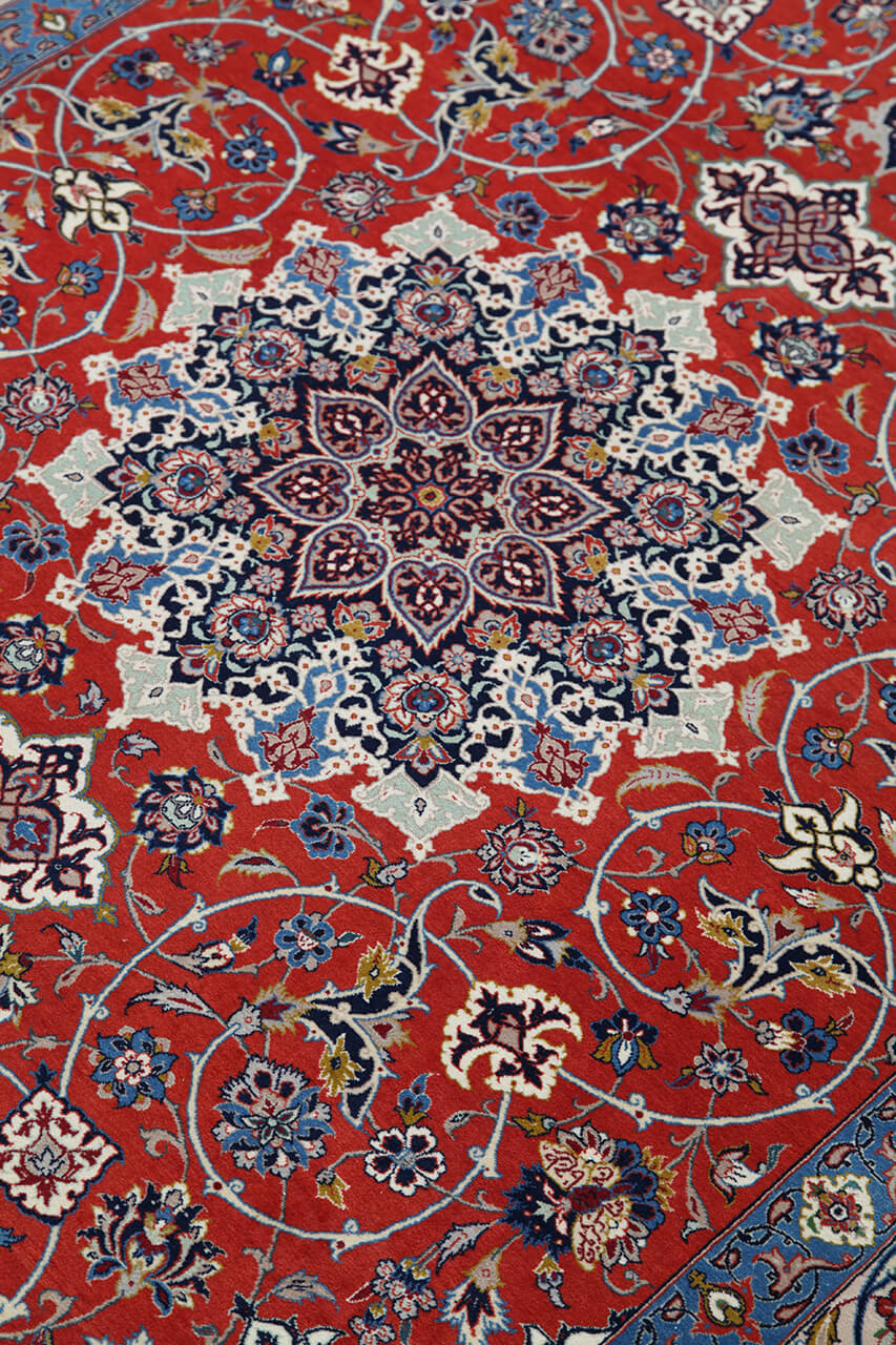 Authentic Antique Persian Isfahan Rug | Hand-Knotted 225x150cm