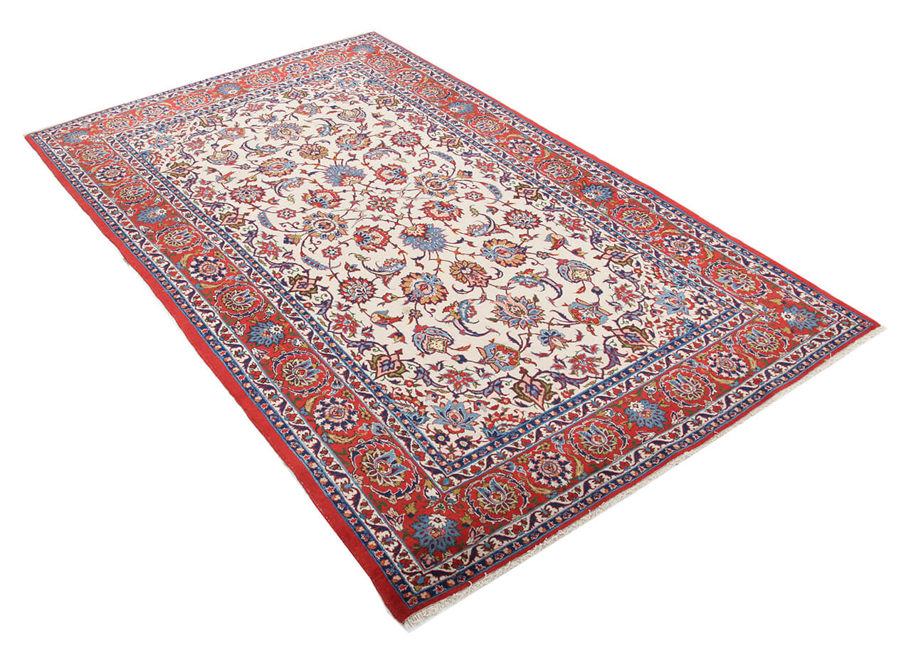 Authentic Antique Persian Isfahan Rug | Hand-Knotted 242x148cm