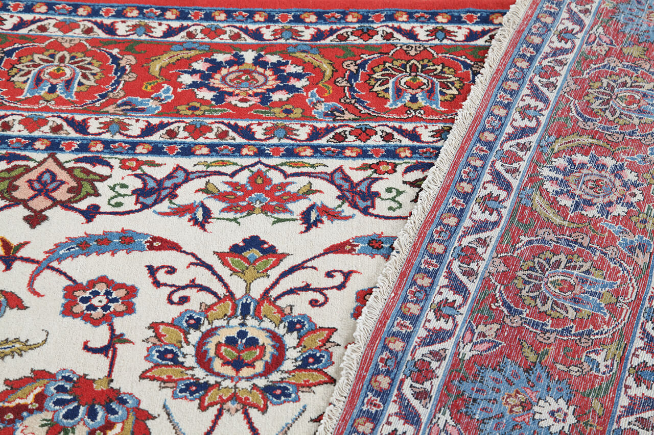 Authentic Antique Persian Isfahan Rug | Hand-Knotted 242x148cm