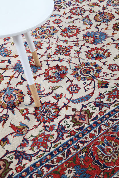 Authentic Antique Persian Isfahan Rug | Hand-Knotted 242x148cm