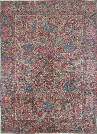 Tappeto Kerman Antico Persiano Autentico | Annodato a Mano 422x310cm - CarpetLiving
