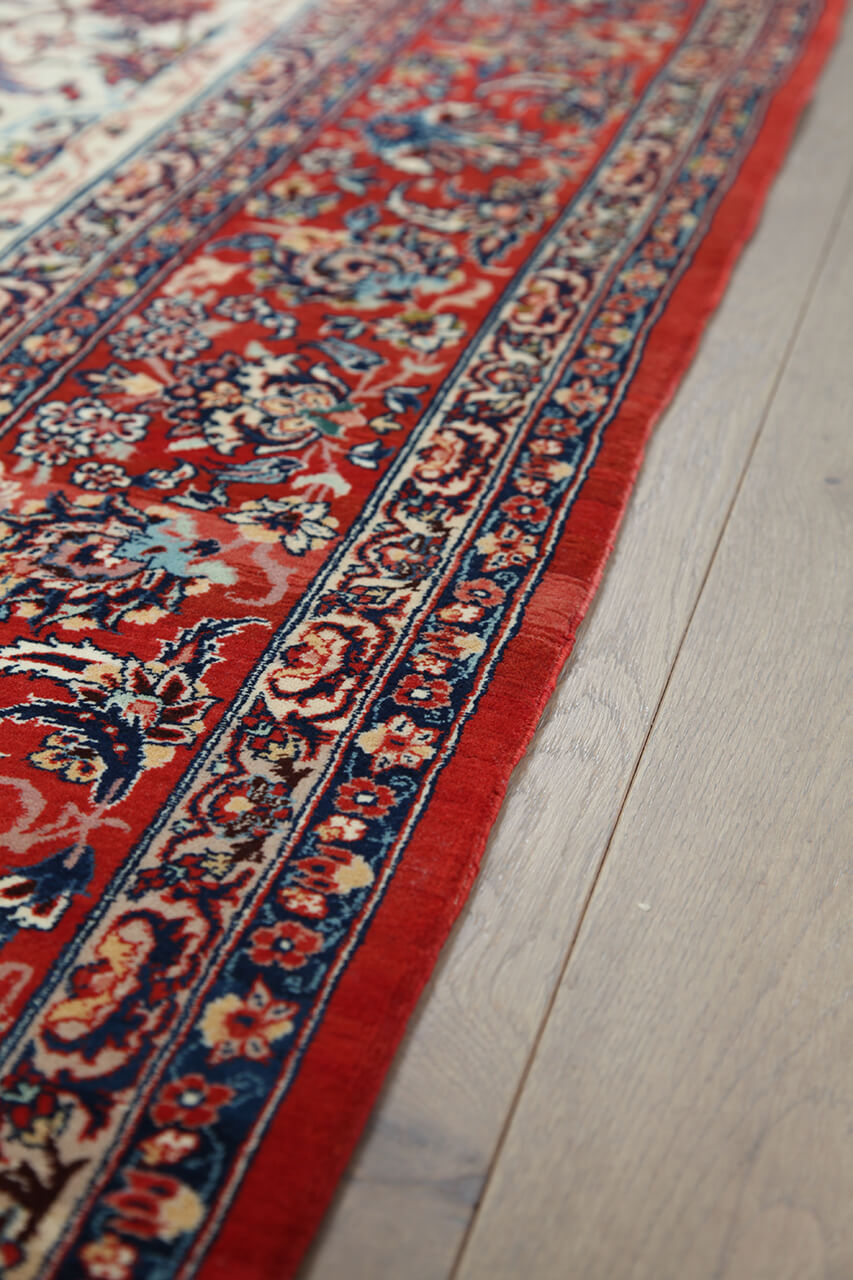 Authentic Antique Persian Isfahan Rug | Hand-Knotted 210x150cm