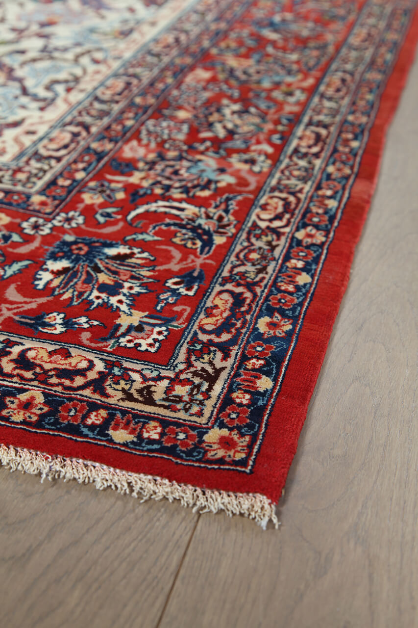 Authentic Antique Persian Isfahan Rug | Hand-Knotted 210x150cm
