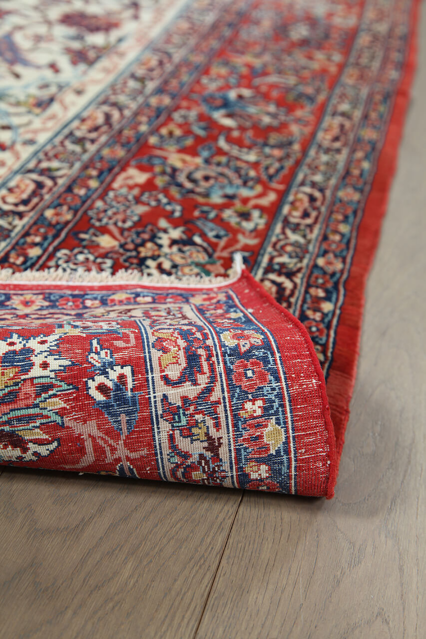 Authentic Antique Persian Isfahan Rug | Hand-Knotted 210x150cm