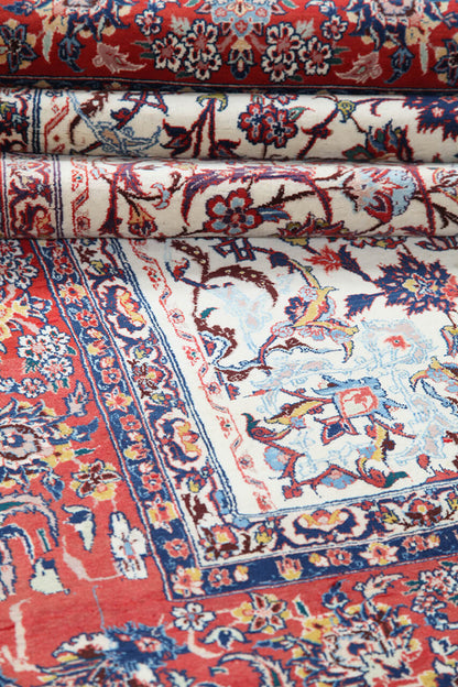 Authentic Antique Persian Isfahan Rug | Hand-Knotted 210x150cm