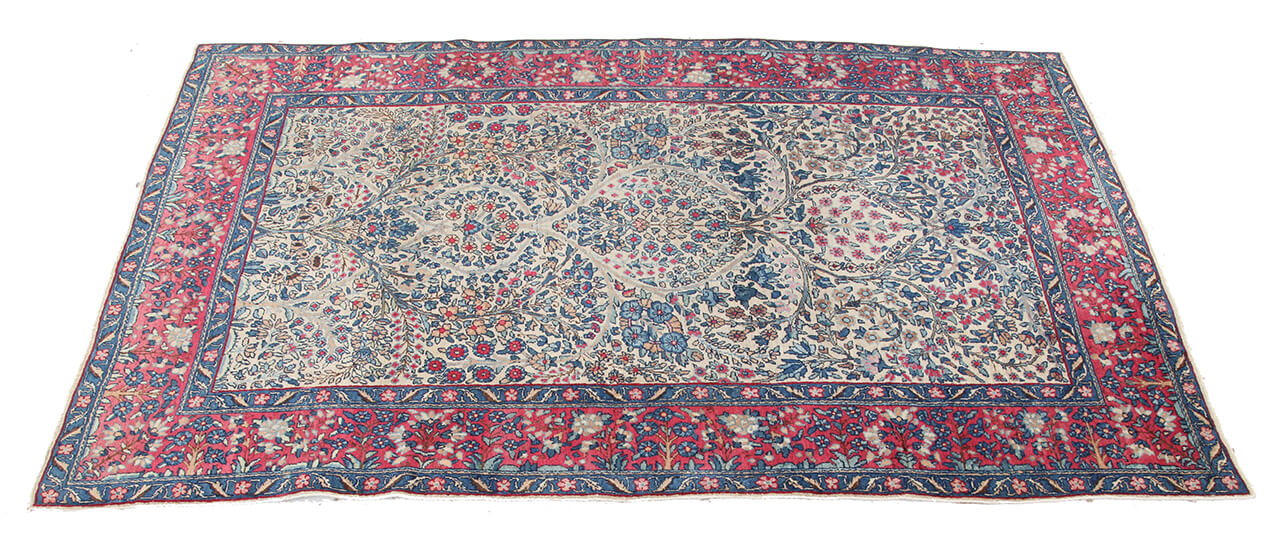 Tappeto Kerman Antico Persiano Autentico | Annodato a Mano 200x120cm