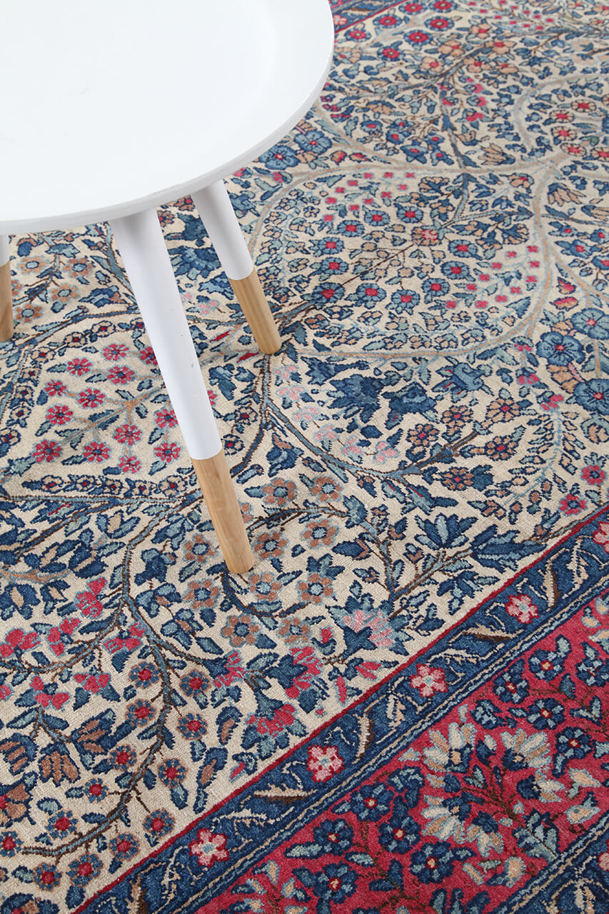 Tappeto Kerman Antico Persiano Autentico | Annodato a Mano 200x120cm