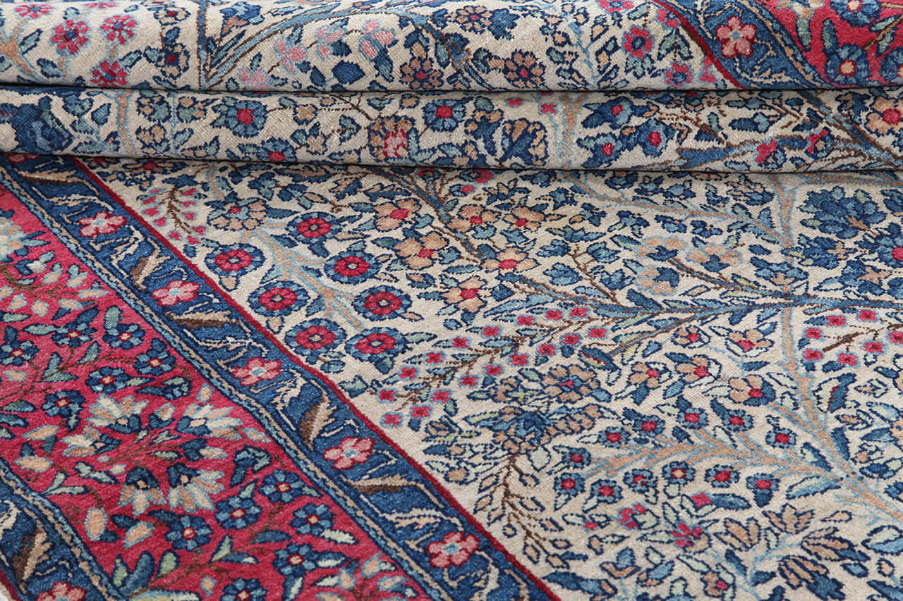 Tappeto Kerman Antico Persiano Autentico | Annodato a Mano 200x120cm