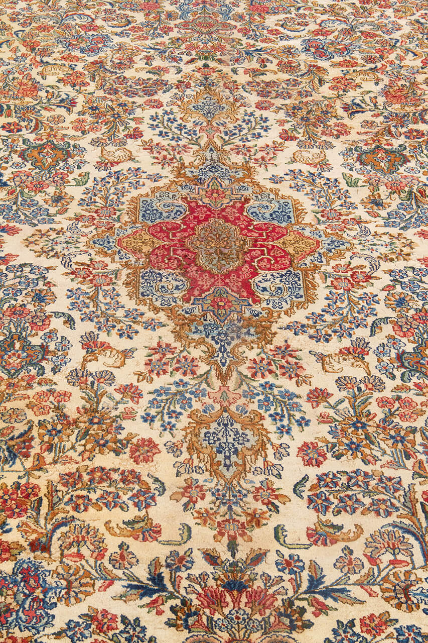 Tappeto Kerman Antico Persiano Autentico | Annodato a Mano 450x350cm