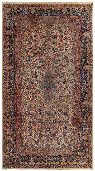 Tappeto Kerman Antico Persiano Autentico | Annodato a Mano 540x270cm - CarpetLiving