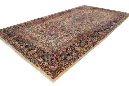 Tappeto Kerman Antico Persiano Autentico | Annodato a Mano 540x270cm