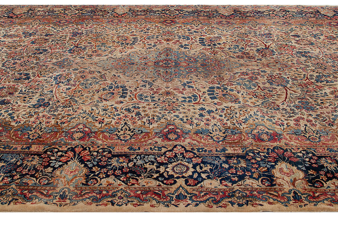 Tappeto Kerman Antico Persiano Autentico | Annodato a Mano 540x270cm