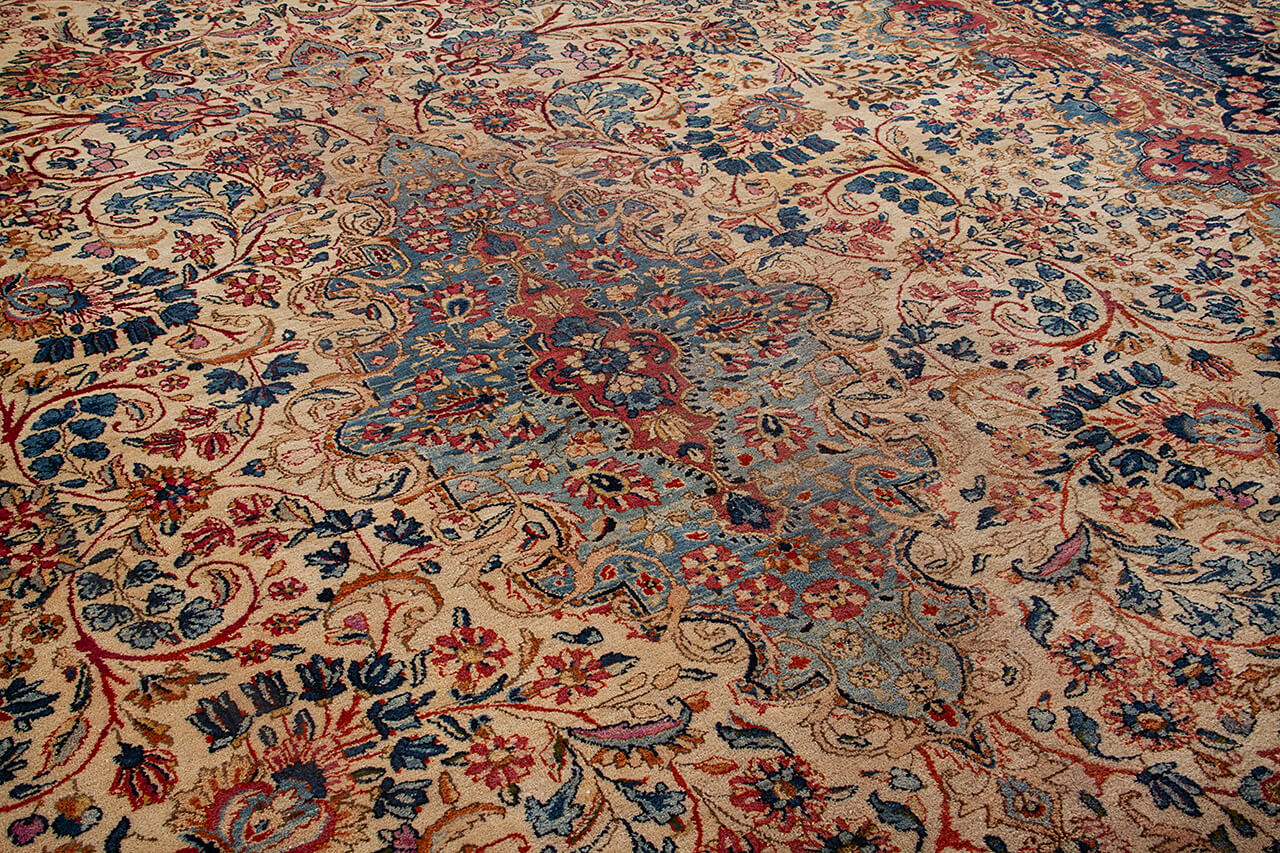 Tappeto Kerman Antico Persiano Autentico | Annodato a Mano 540x270cm