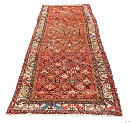 Authentic Antique Persian Malayer Rug | Hand-Knotted 412x112cm