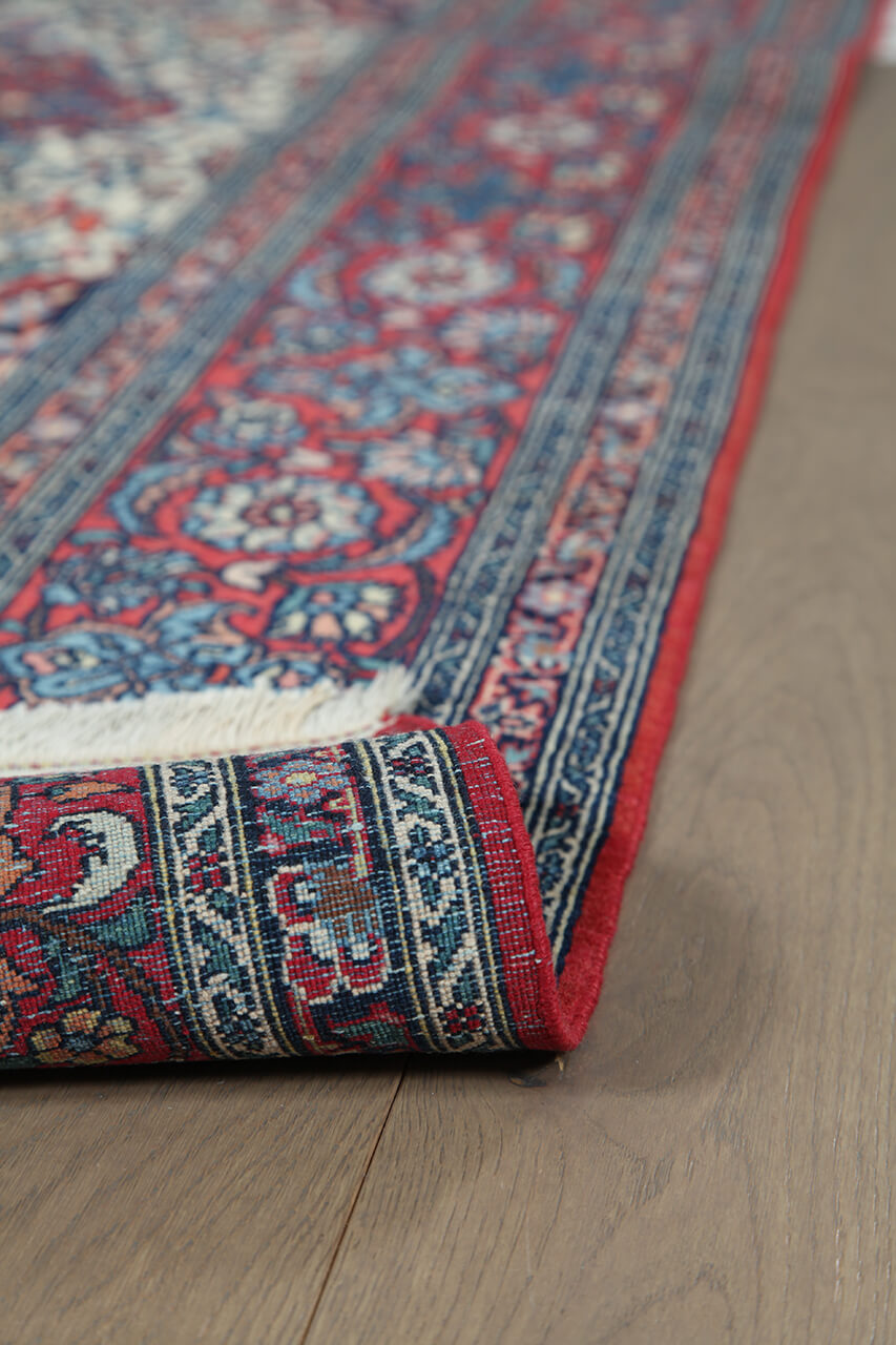 Authentic Antique Persian Isfahan Rug | Hand-Knotted 217x138cm