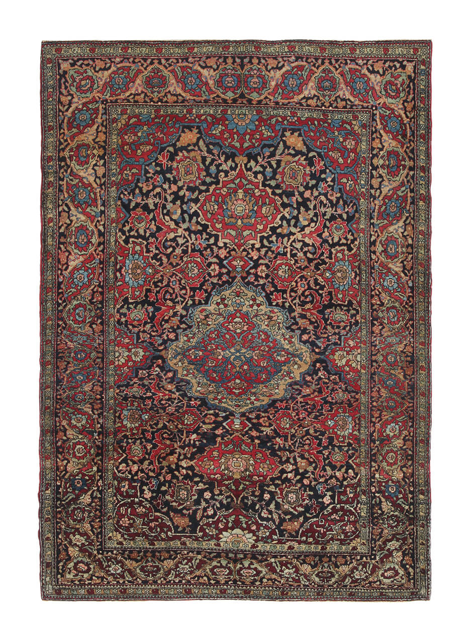 Authentic Antique Persian Isfahan Rug | Hand-Knotted 190x130cm
