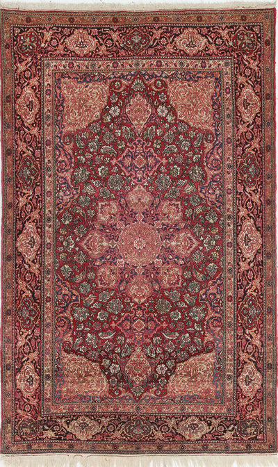 Authentic Antique Persian Isfahan Rug | Hand-Knotted 217x133cm