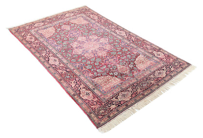 Tappeto Isfahan Antico Persiano Autentico | Annodato a Mano 217x133cm