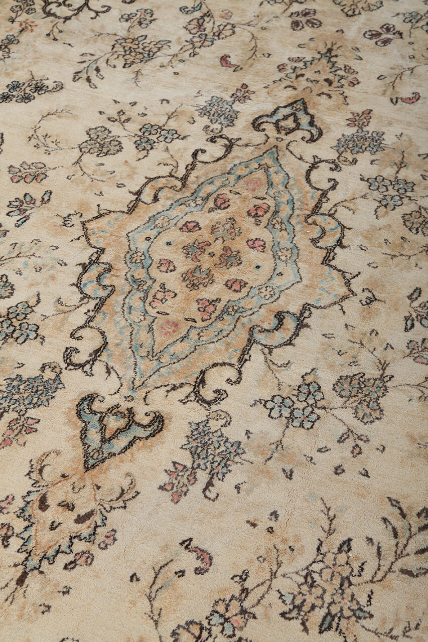 Tappeto Kerman Antico Persiano Autentico | Annodato a Mano 371x253cm