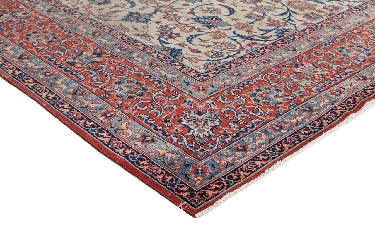 Tappeto Isfahan Antico Persiano Autentico | Annodato a Mano 481x244cm