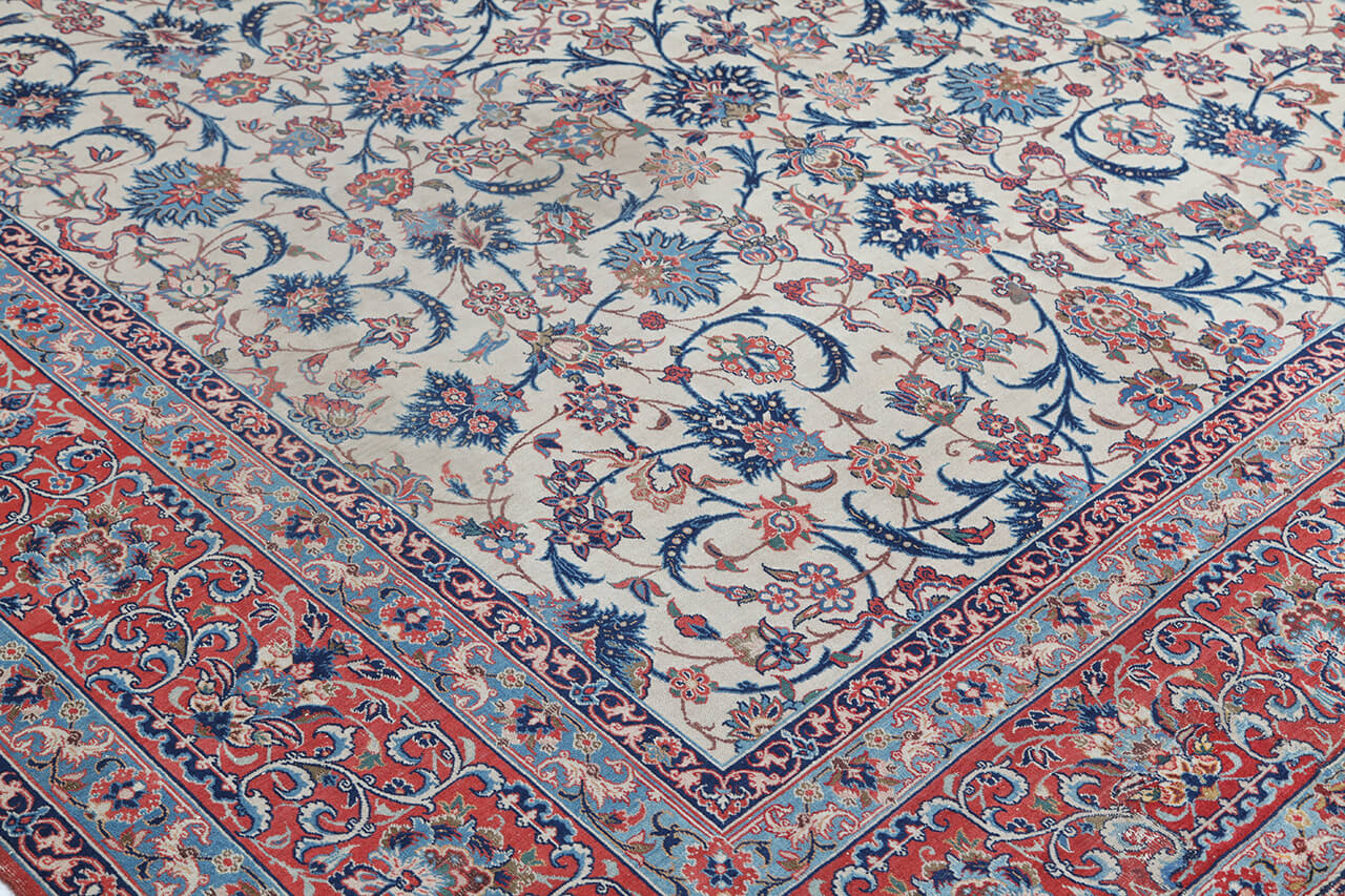 Tappeto Isfahan Antico Persiano Autentico | Annodato a Mano 481x244cm