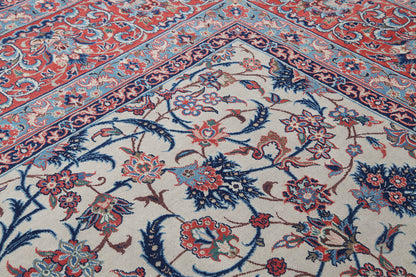 Tappeto Isfahan Antico Persiano Autentico | Annodato a Mano 481x244cm