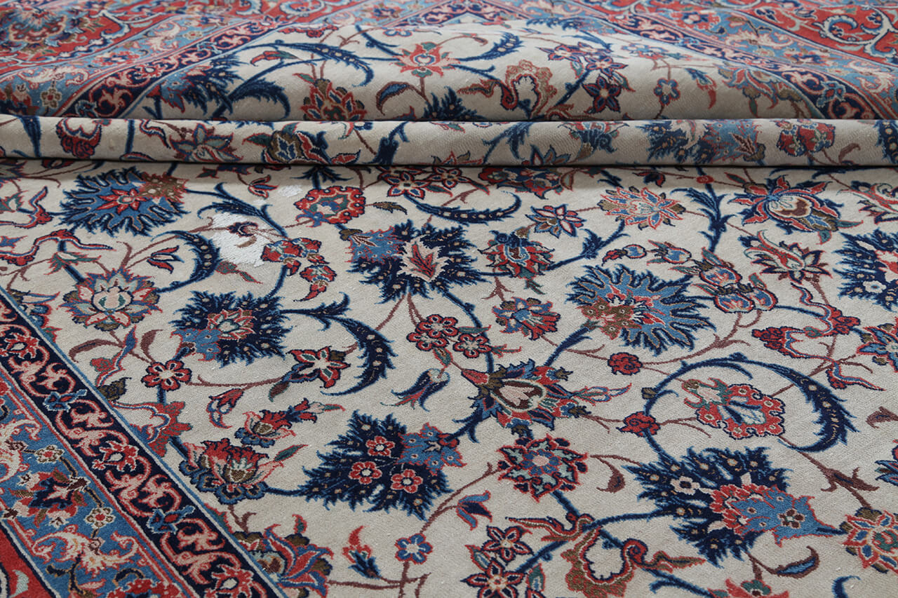 Tappeto Isfahan Antico Persiano Autentico | Annodato a Mano 481x244cm